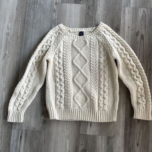 Gap Cable Knit Cotton Sweater Beige Kids -Size 5